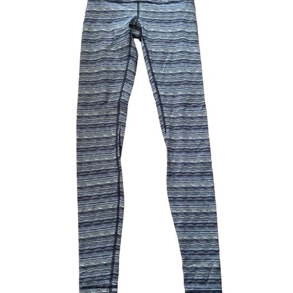 Lululemon Wunder Under Leggings Space  Dye Twist Sapphire Blue Multi Size 6 - Picture 3 of 6